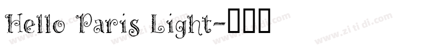 Hello Paris Light字体转换